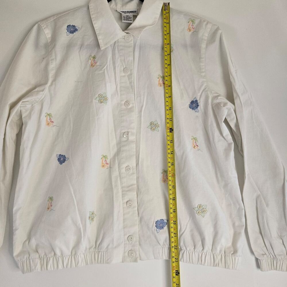Vintage Alfred Dunner Embroidered Tropical Theme Jacket Women’s Size 10P - Picture 5 of 7